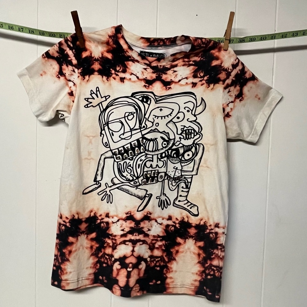 Unite Mario Tie Dye T-Shirt - crazy crew with BLING grills - SMALL